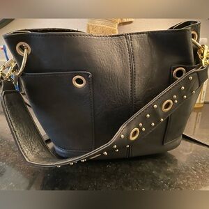 Steve Madden black bucket bag